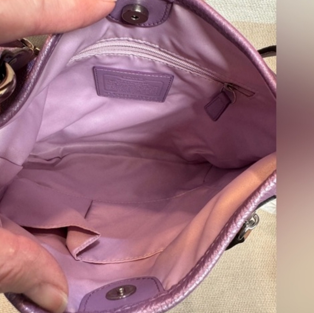 Coach Purple Crossbody- EUC - Picture 6 of 11